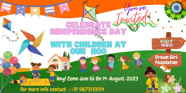 Invitation for celebration of Independence day at dream girl foundation NGO