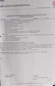 Discharge Summary Pritam -Dream Girl Foundation NGO