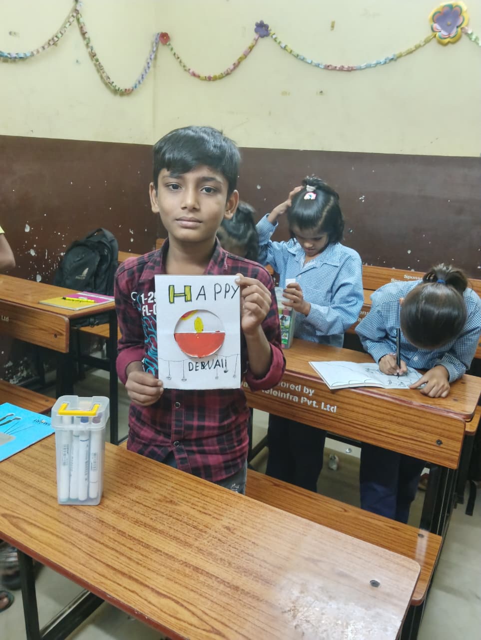 Diwali Greeting at Orphanage